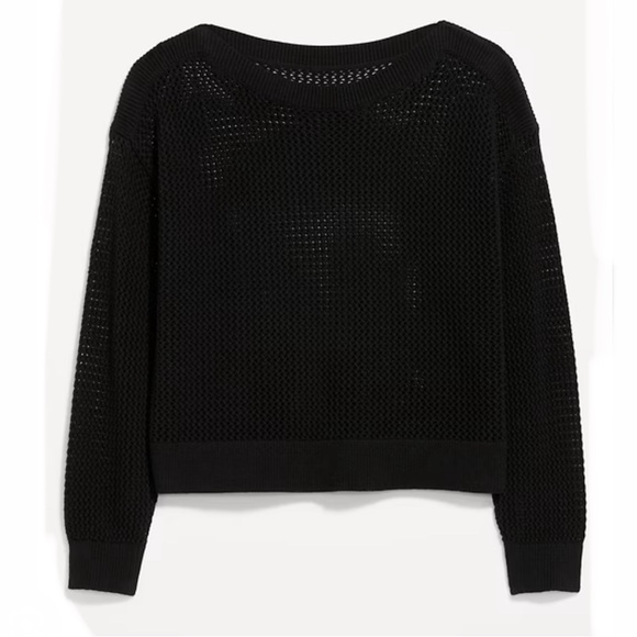Old Navy Sweaters - Old navy black OPEN KNIT sweater